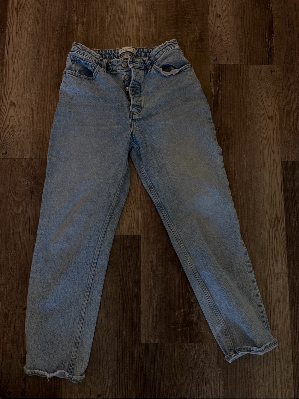 Abercrombie & Fitch Curve Love The Dad High Rise Jeans Waist 29 Blue